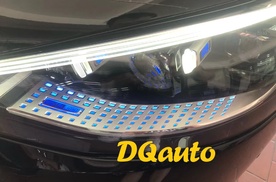 25款奔驰S450升级原厂数字流星雨大灯效果展示