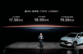纯电续航175km 唐DM-i加推新版本，售价17.98万起