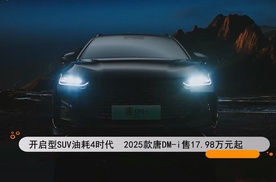 开启型SUV油耗4时代 2025款唐DM-i售17.98万元起