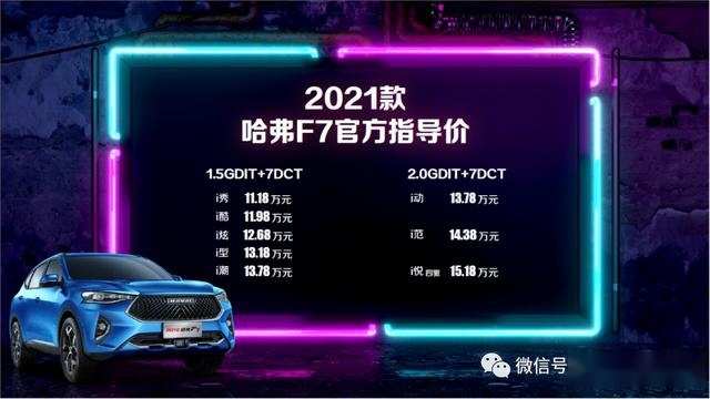 它来了！它来了！2021款哈弗F7/F7x焕新上市！