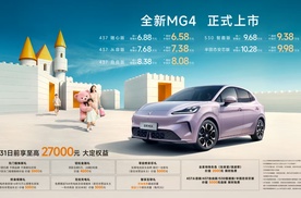 400公里性价比之王全新MG4售价6.58万元起 将重构纯电两厢市场格局