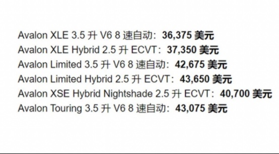 配置升级，丰田新款亚洲龙海外售价曝光