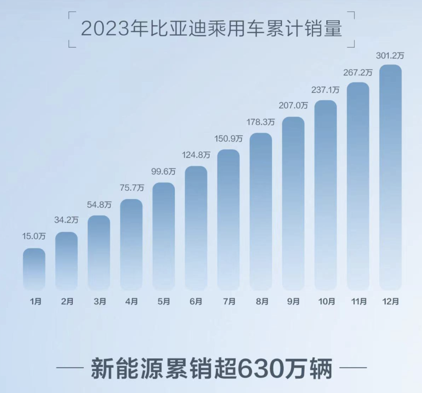 比亚迪于2023年取得了瞩目业绩，成为全球新能源汽车领域的领导者