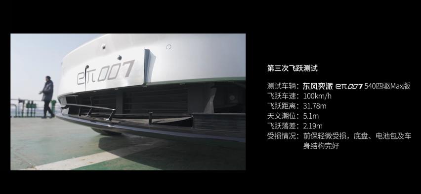 东风奕派eπ007极限挑战：飞跃海平面，玩的就是心跳！