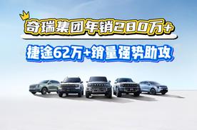 奇瑞集团年销280万+！捷途62万+销量强势助攻