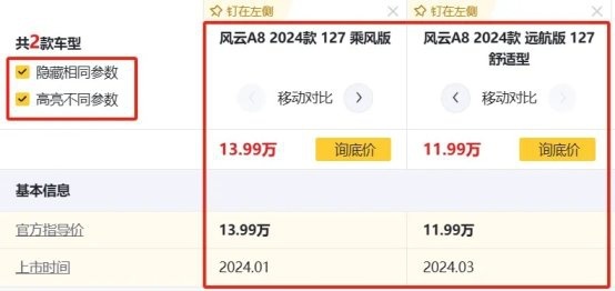 硬刚秦PLUS DM-i失败，风云A8上市两月不到再推新款，玩套路？