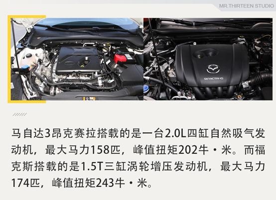 十五万操控性代表，马自达3昂克赛拉对比福特福克斯