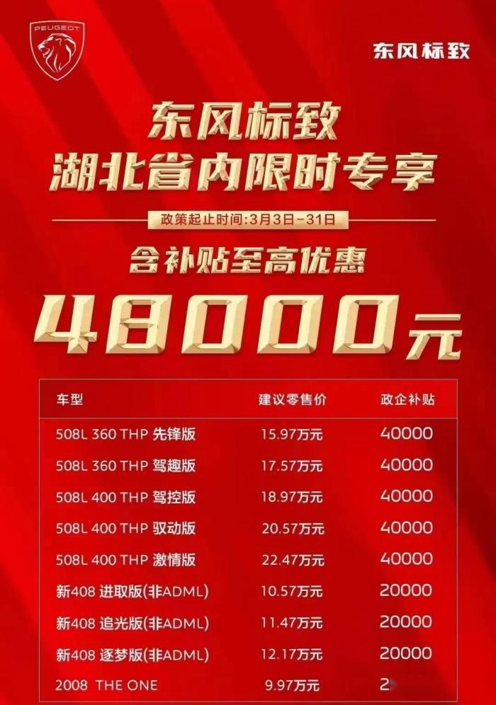 标致508L售价跌至11.97万，配1.6T动力+爱信6AT，值不值得