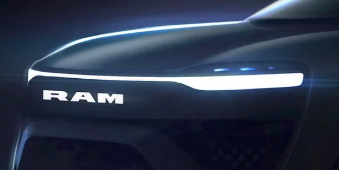 道奇RAM 1500纯电皮卡预告图曝光，或2023年亮相