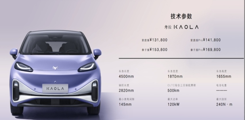 东风本田新能源品牌发布；极狐考拉售价13.18万起；瑞蓝7正式上市