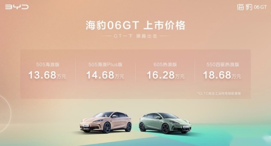 运动感十足的两厢轿车 售价13.68万起 比亚迪海豹06GT正式上市