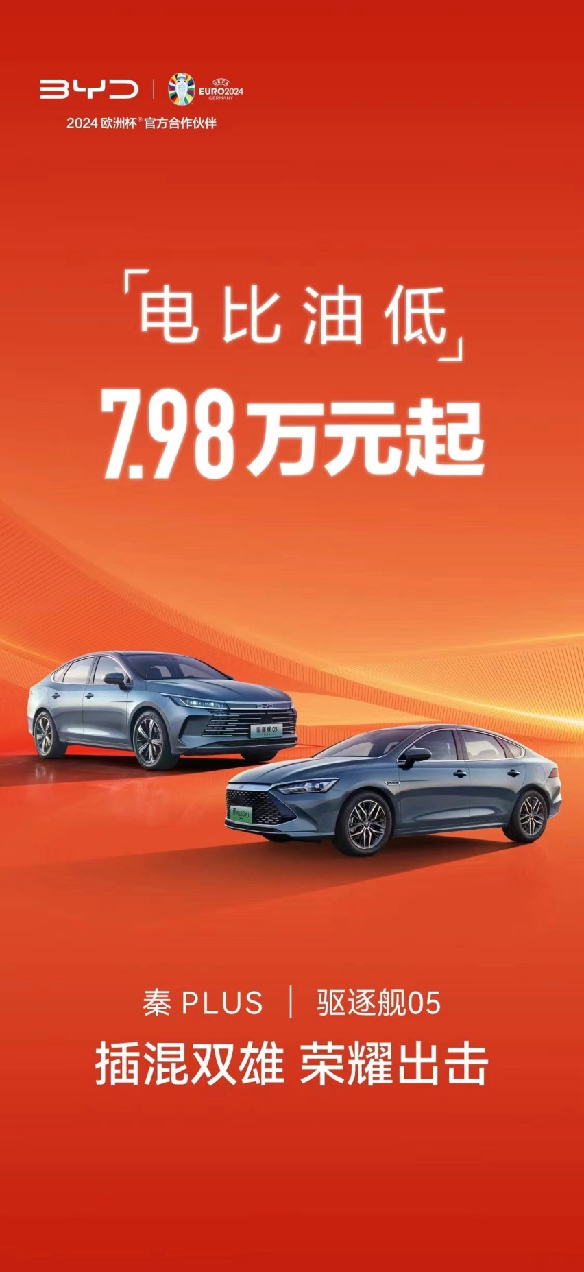 7.98万起！比亚迪秦PLUS/驱逐舰05荣耀版上市，真正的“电比油低