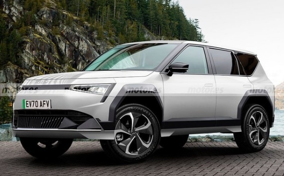 韩系电动车SUV 起亚EV7渲染图