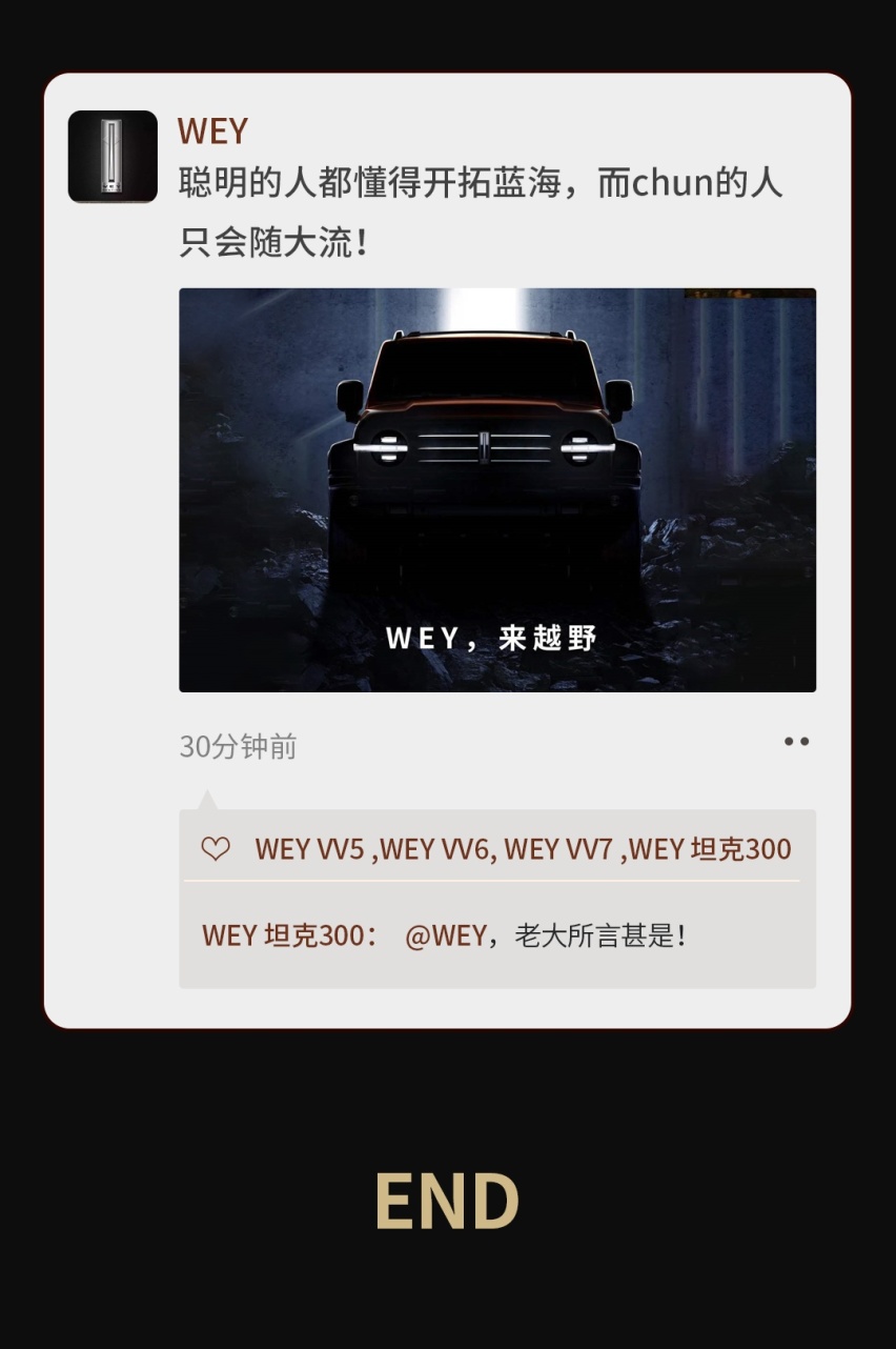 我 坦克！碾压所有SUV！有问题吗？