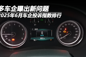 2025年6月车企投诉指数排行：多车企曝出新问题