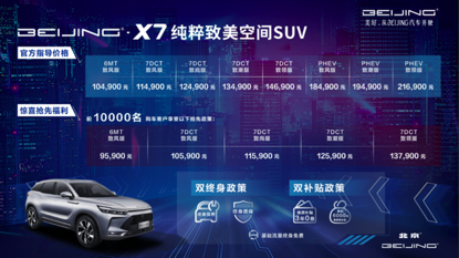 指导价10.49万元起 BEIJING-X7南京上市品鉴会