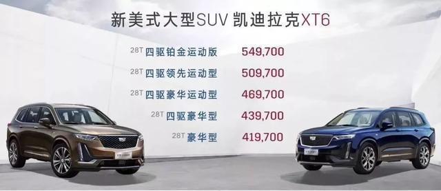 国产凯迪拉克XT6正式上市！同级别售价堪称最实在！