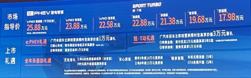 起价不到18/合资插混大杀器，广汽本田十一代雅阁正式上市