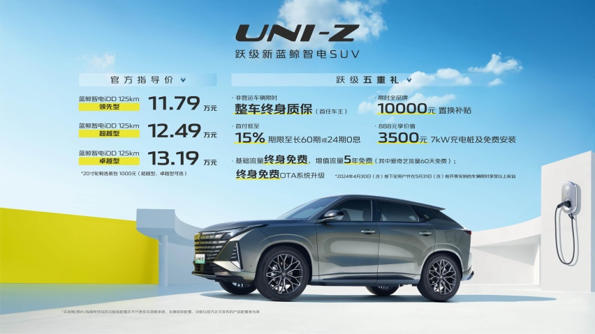 11.79万元起，跃级新蓝鲸智电SUV——长安UNI-Z正式上市