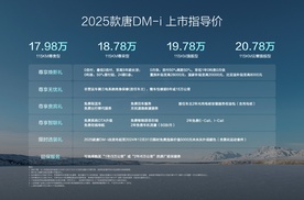 2025款唐DM-i上市售价17.98万-20.78万 开创中大型SU