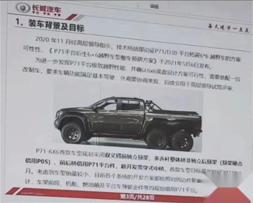 疑似长城炮6X6专利图曝光、中期改款宝马3系发布预告…