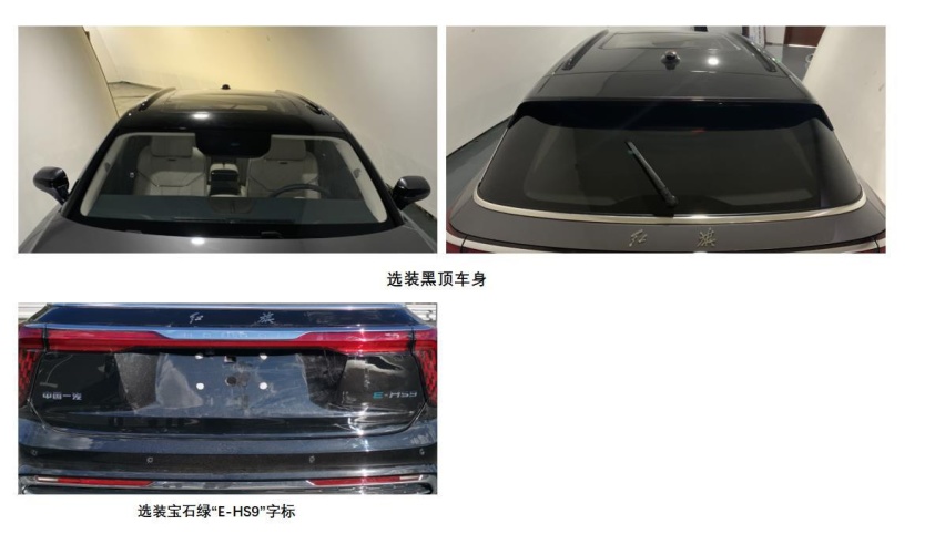 四/六/七座可选，百公里加速4s内，红旗E-HS9申报图曝光