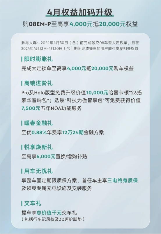 限时优惠价17.98万起/配置缩减，领克08EM-P 120长续航Pl