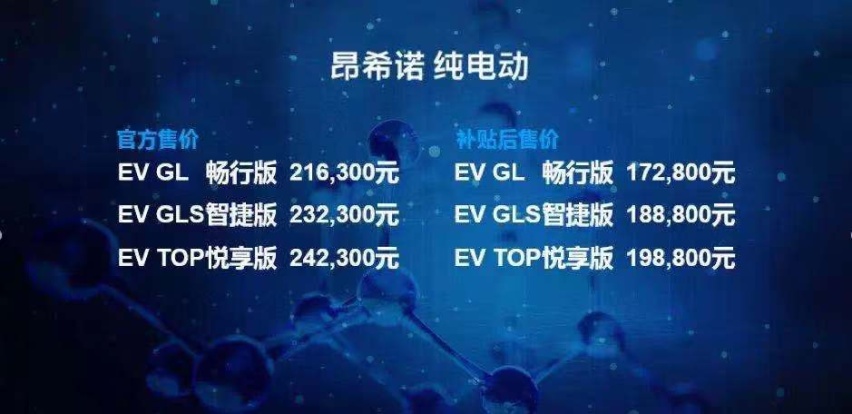 续航超过500km，北京现代昂希诺正式上市
