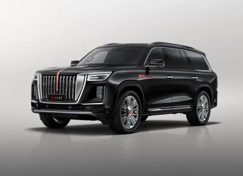 红旗LS7官图发布 4.0T+V8 车长接近5.7米比劳斯莱斯大