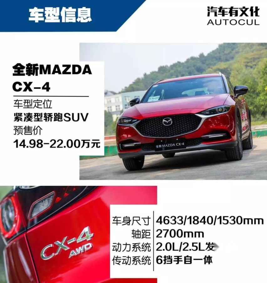 外观进化 NVH升级 全新MAZDA CX-4更“香”了吗？