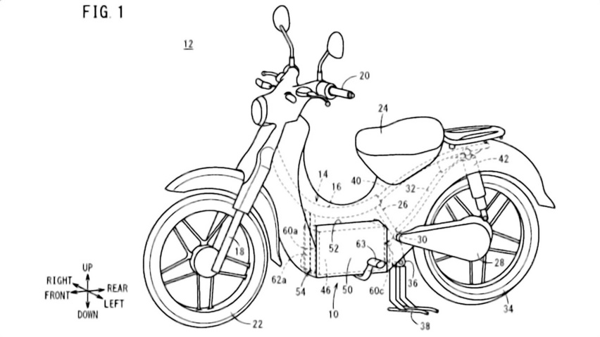 本田Super Cub电动版专利设计图曝光