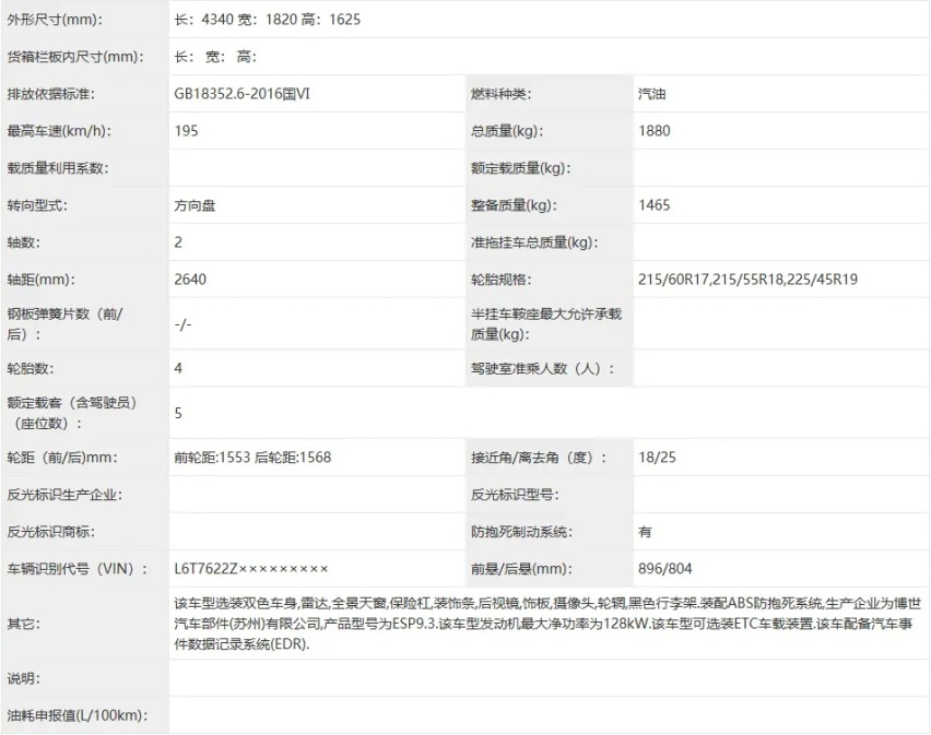 领克06新车型申报图曝光 1.5T四缸发动机 对标本田缤智