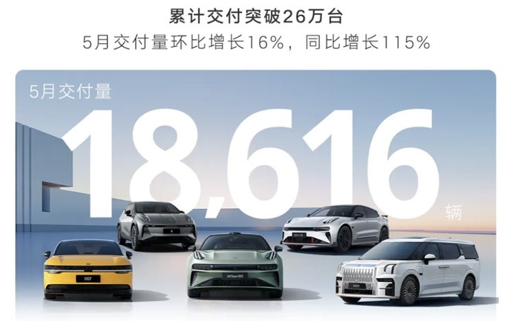 5月新势力品牌销量出炉！