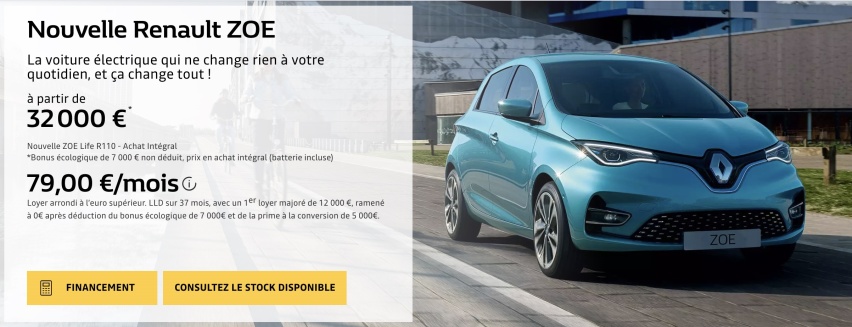 ZOE 起步价 32000 欧元