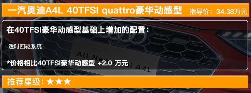 全新奥迪A4L正式上市 售30.58万起，全系选哪款最合适？