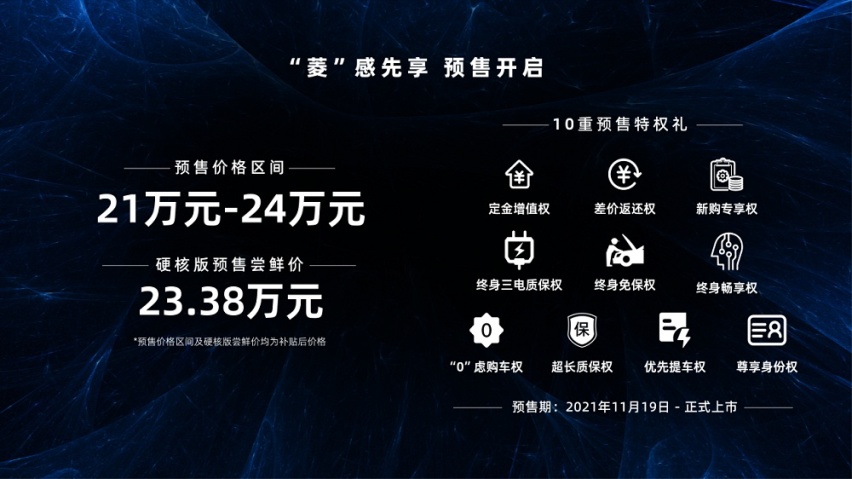 预售价21万元起 广汽三菱纯电SUV阿图柯下线
