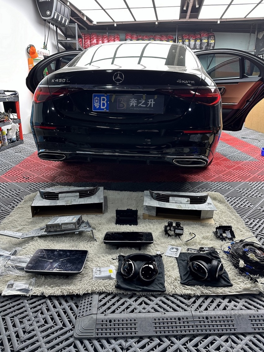 23款奔驰S450升级原厂后排娱乐系统讲解希望对您有帮助