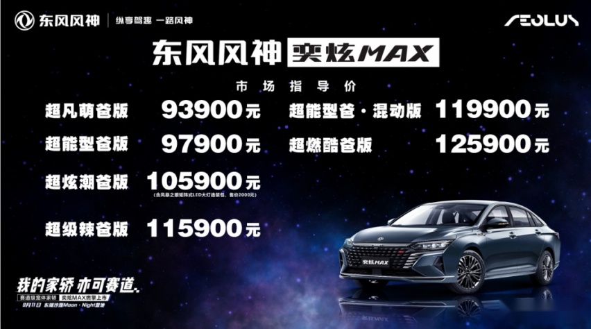 东风风神奕炫MAX武汉正式上市售价9.39万元~12.59万元