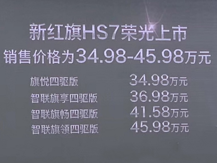 红旗HS7再推2.0T动力 会成为下一个SUV神车？