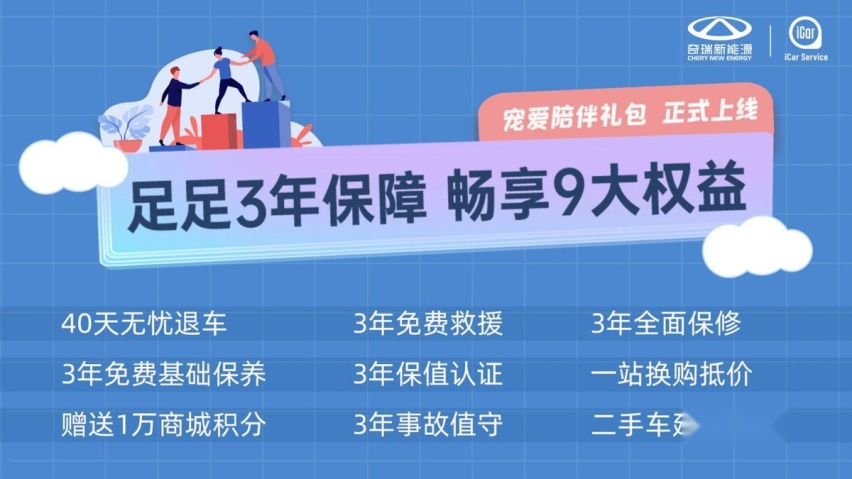 3年服务0成本，奇瑞新能源力推“宠爱陪伴礼”，无忧用车体验再升级！