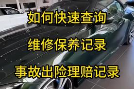 怎样查询4s店维修保养记录，怎么查车事故出险记录