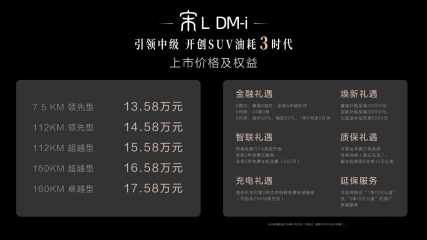 “大宋”来了！宋L DM-i震撼上市13.58万元起 中级SUV终结者