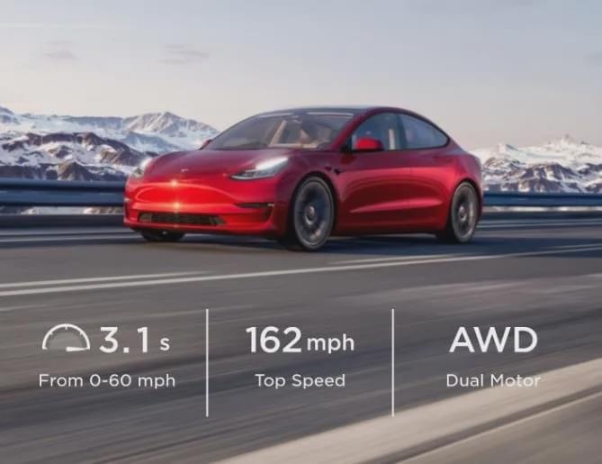改款特斯拉Model 3海外上市，续航、加速进一步提升！