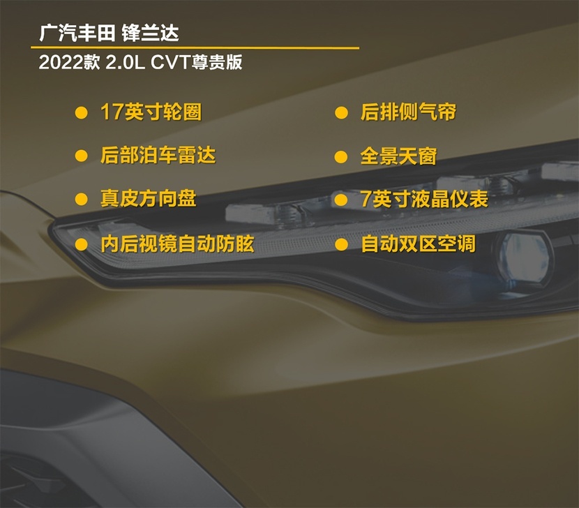 【帮你选车】推荐豪华版 配置合理售价能接受 广汽丰田锋兰达购车手册