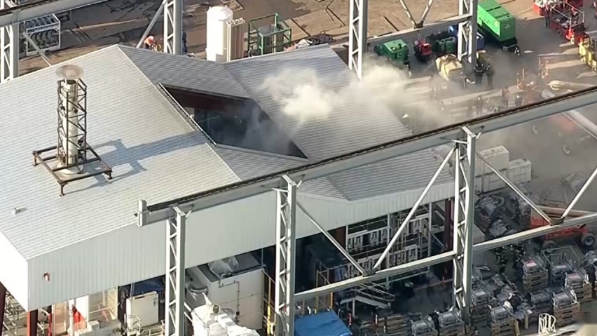 Fire Crews Knock Down Fire At Tesla Factory in Fremont a?? CBS San Francisco