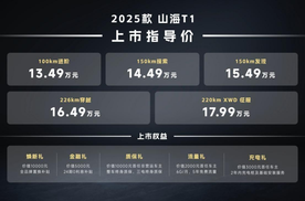 13.49万元起！2025款捷途山海T1携“三电机+大电池”高能上市
