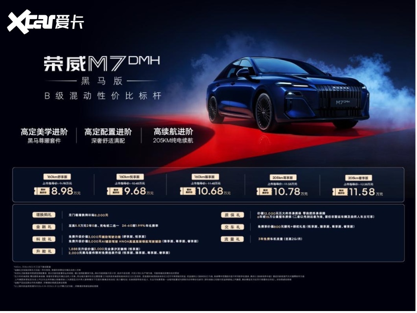 十万级质感标杆B级混动首选荣威M7黑马版正式上市kaiyun体育全站(图1)