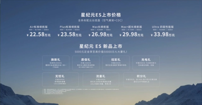 开启高端电动新纪元 星途星纪元ES正式上市