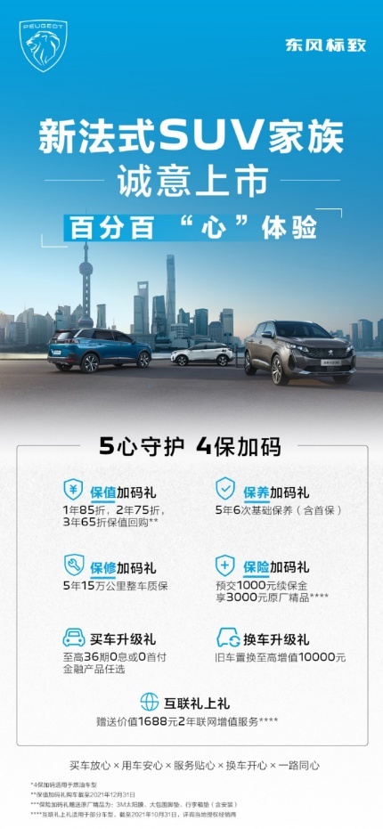 狮粉福利来了！积分银行4保加码，东风标致最贴心的权益政策