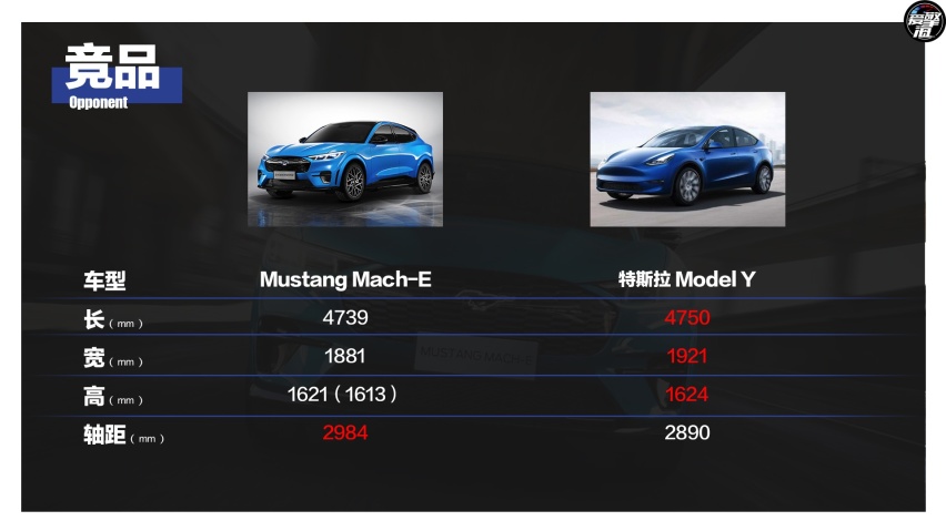 快既王道 Mustang Mach-E对比Model Y